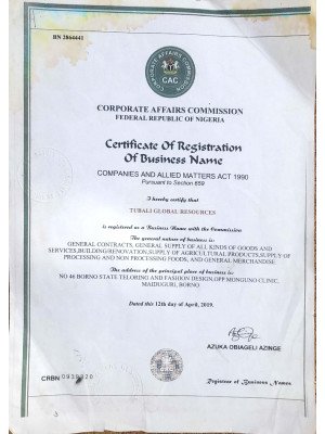 Al-amin Arabo, Tubali Global Resources